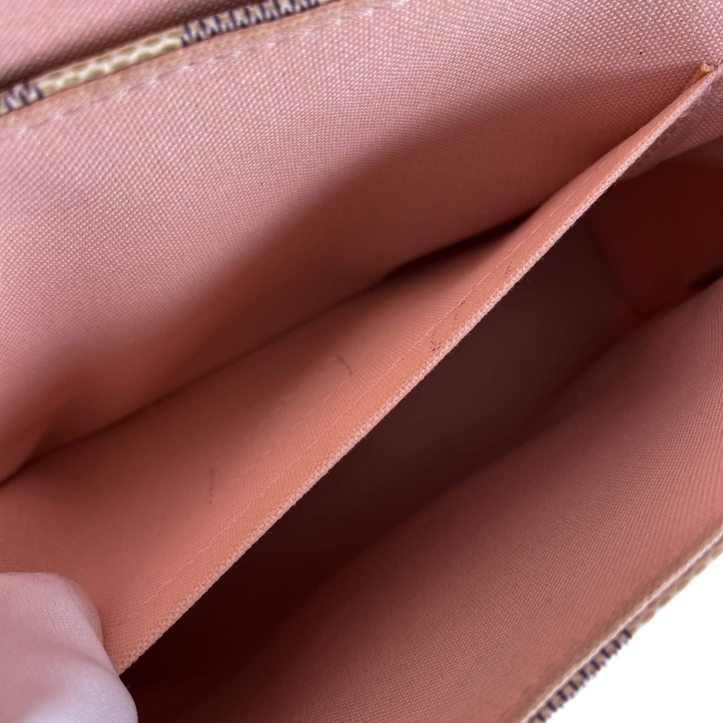 Second hand Louis Vuitton Croisette Canvas 2 - Ways Top - handle Crossbody Damier Azur - Tabita Bags