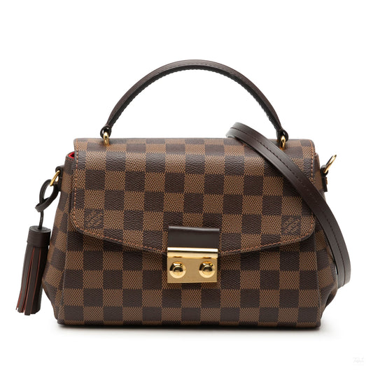 Second hand Louis Vuitton Croisette Canvas Top-handle Crossbody Damier Ebene - Tabita Bags
