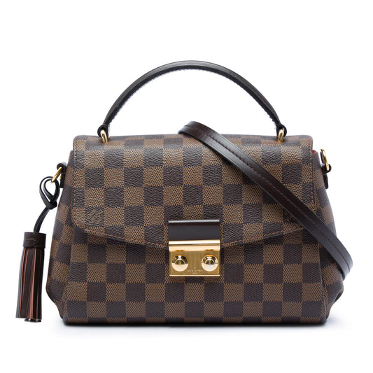 Second hand Louis Vuitton Croisette Canvas Top-handle Crossbody Damier Ebene - Tabita Bags