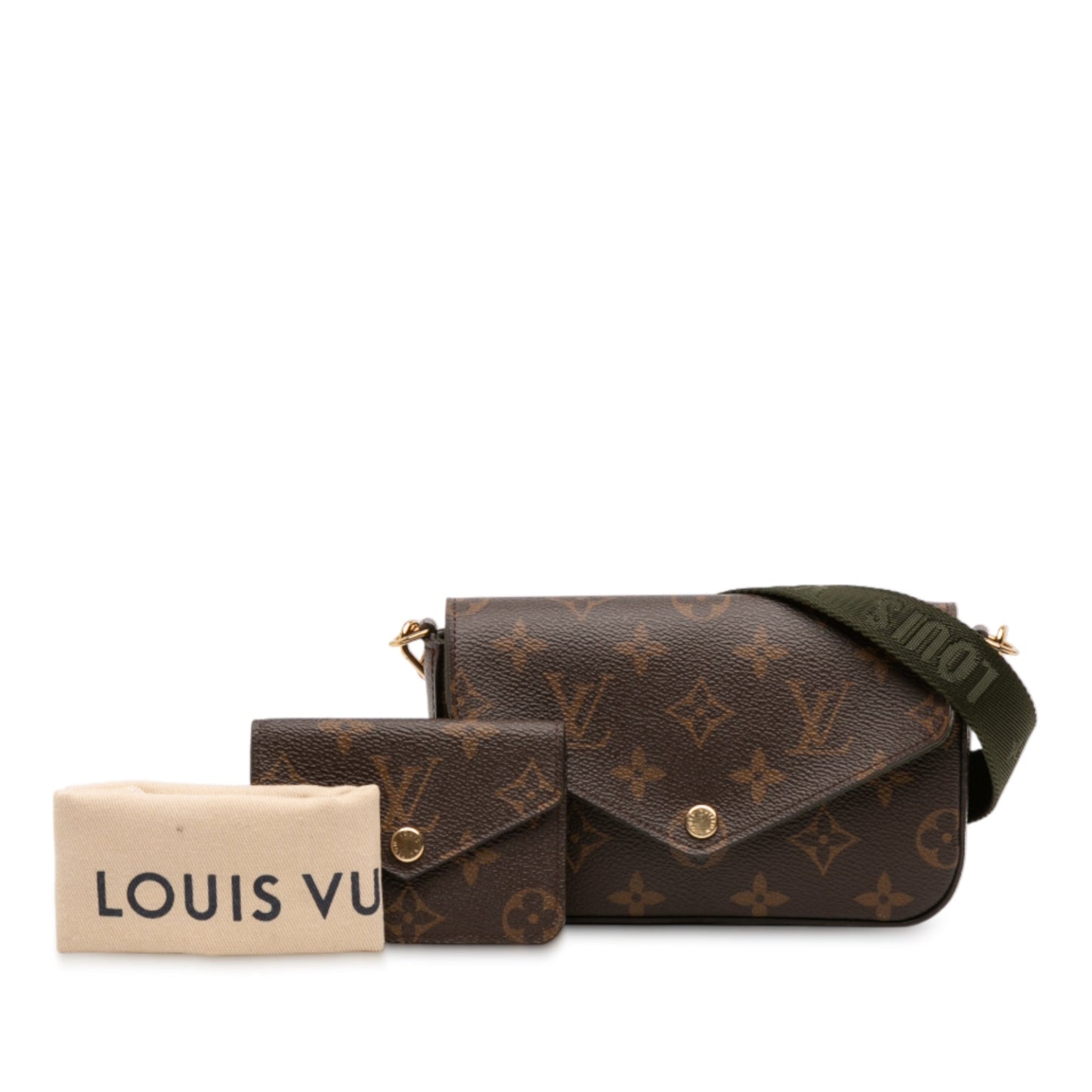 Second hand Louis Vuitton Felicie Canvas Strap And Go Pouch Clutch Monogram - Tabita Bags