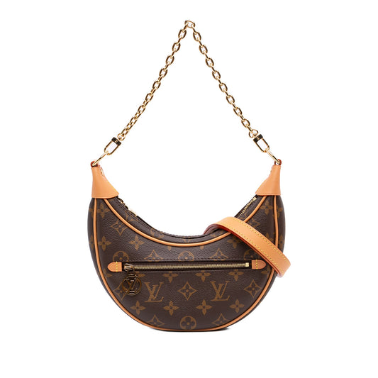 Second hand Louis Vuitton Loop Canvas Hobo Shoulder Bag Monogram - Tabita Bags