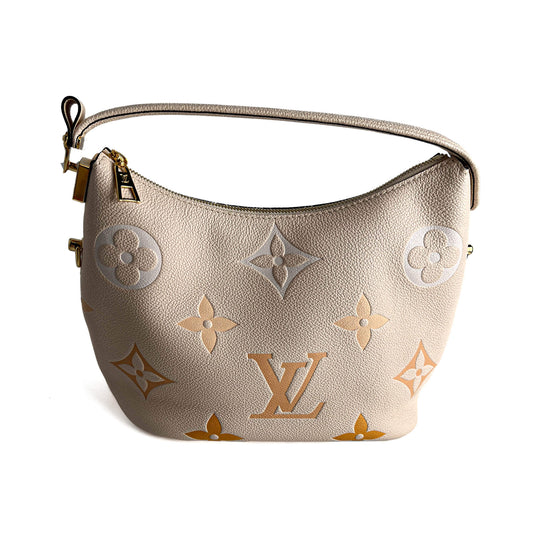 Second hand Louis Vuitton Marshmallow By The Pool PM Monogram Giant Leather 2 - Ways Hobo Handbag Beige - Tabita Bags