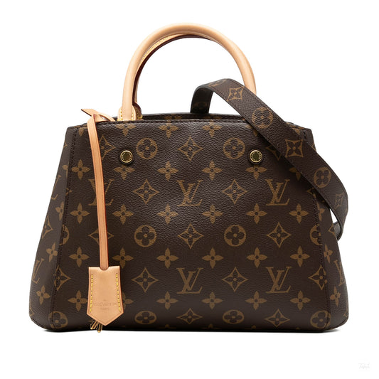 Second hand Louis Vuitton Montaigne BB Canvas Top-handle Handbag Monogram - Tabita Bags