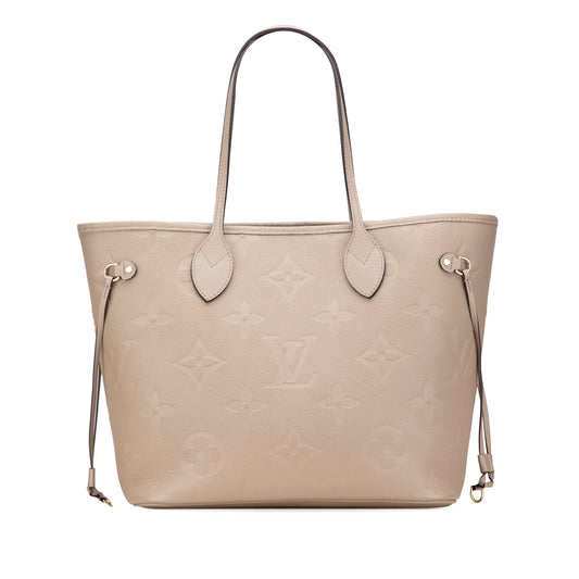 Second hand Louis Vuitton Neverfull Leather Empreinte Shopper Shoulder Bag Giant Monogram - Tabita Bags