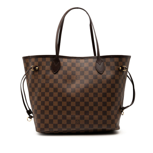 Second hand Louis Vuitton Neverfull MM Canvas Pre - 2013 Shopper Shoulder Bag Damier Ebene - Tabita Bags