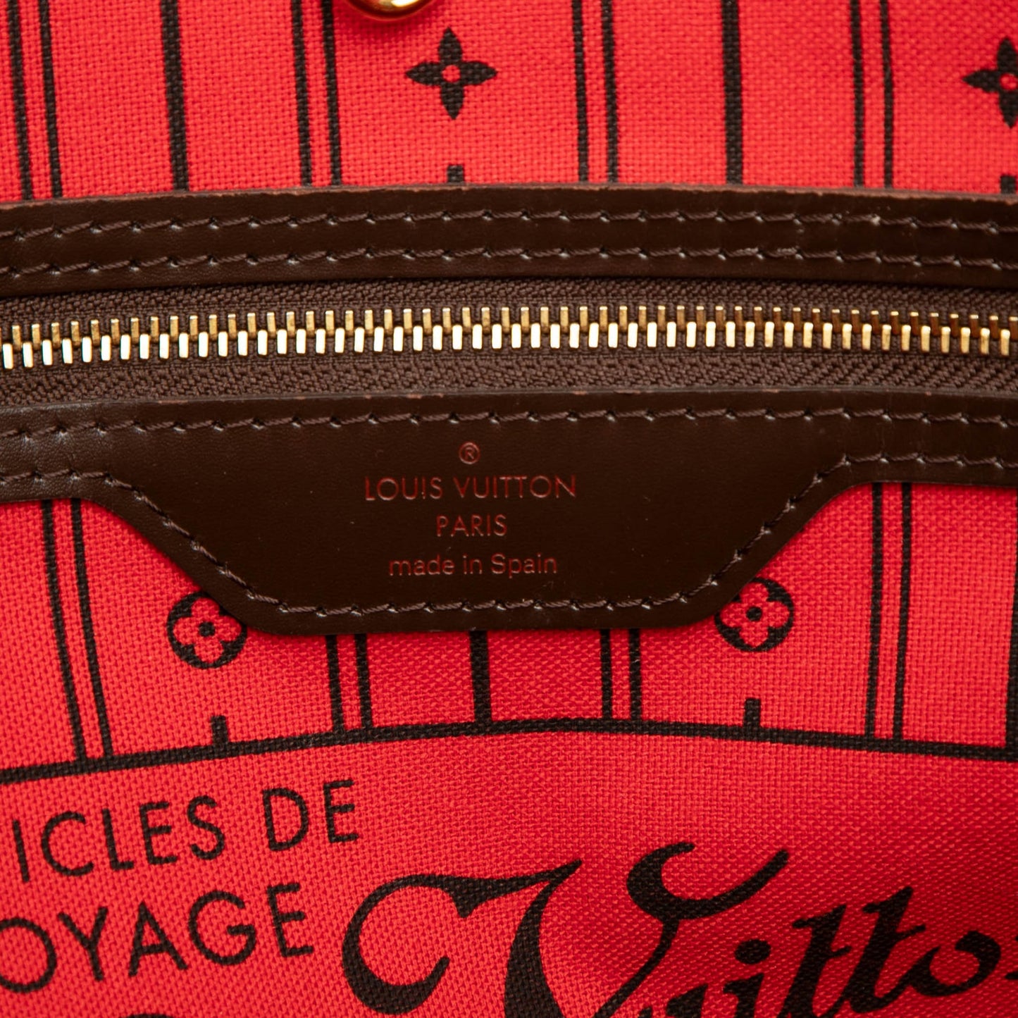 Second hand Louis Vuitton Neverfull MM Canvas Pre - 2013 Shopper Shoulder Bag Damier Ebene - Tabita Bags