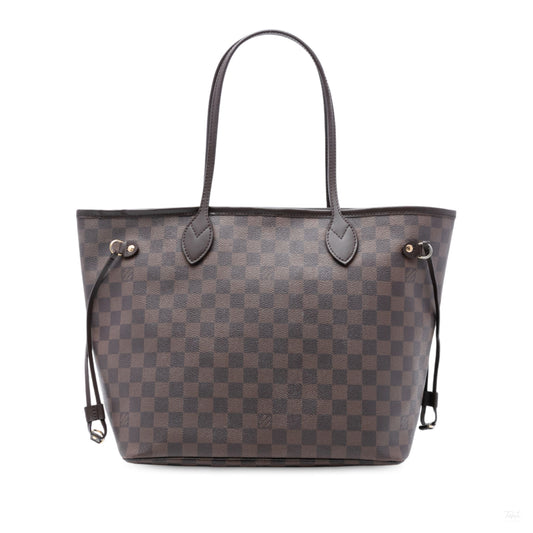 Second hand Louis Vuitton Neverfull MM Canvas Pre - 2013 Shopper Shoulder Bag Damier Ebene - Tabita Bags