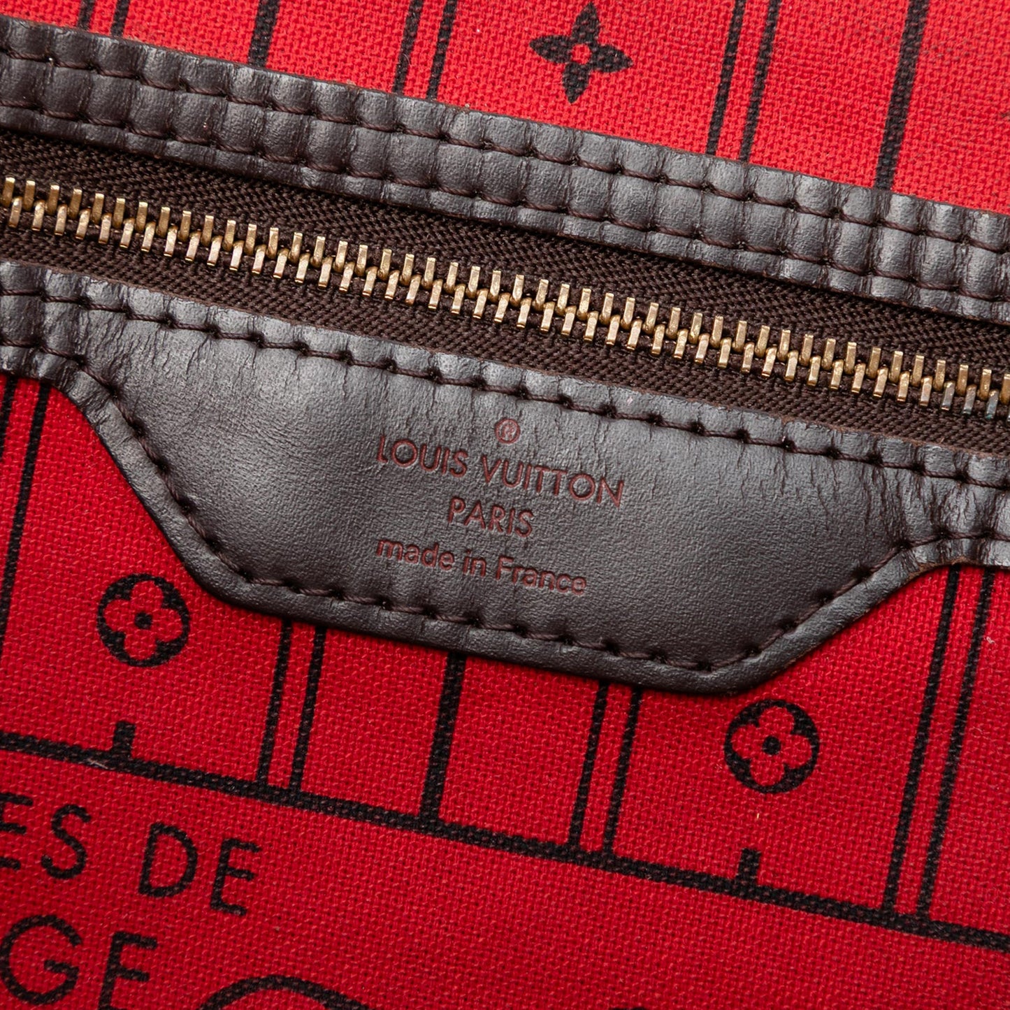 Second hand Louis Vuitton Neverfull MM Canvas Pre - 2013 Shopper Shoulder Bag Damier Ebene - Tabita Bags