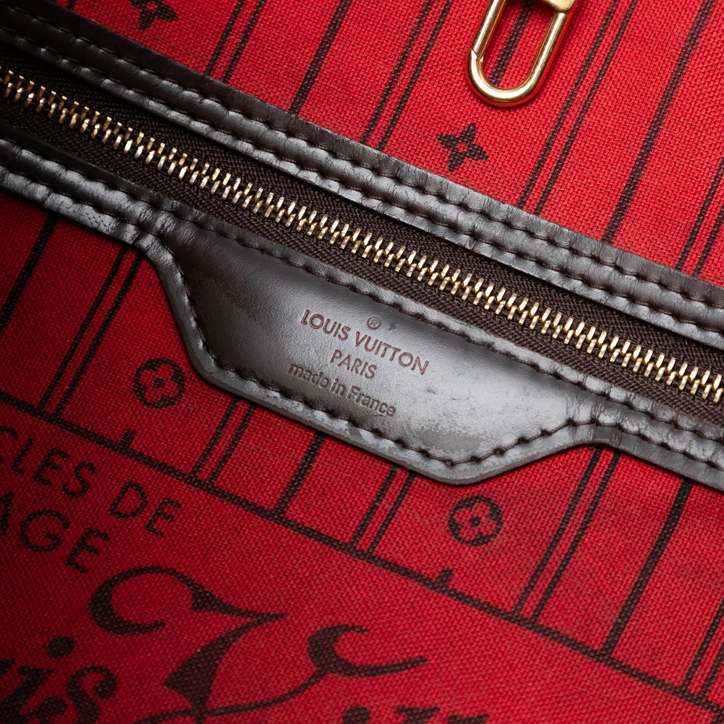 Second hand Louis Vuitton Neverfull MM Canvas Pre - 2013 Shopper Shoulder Bag Damier Ebene - Tabita Bags