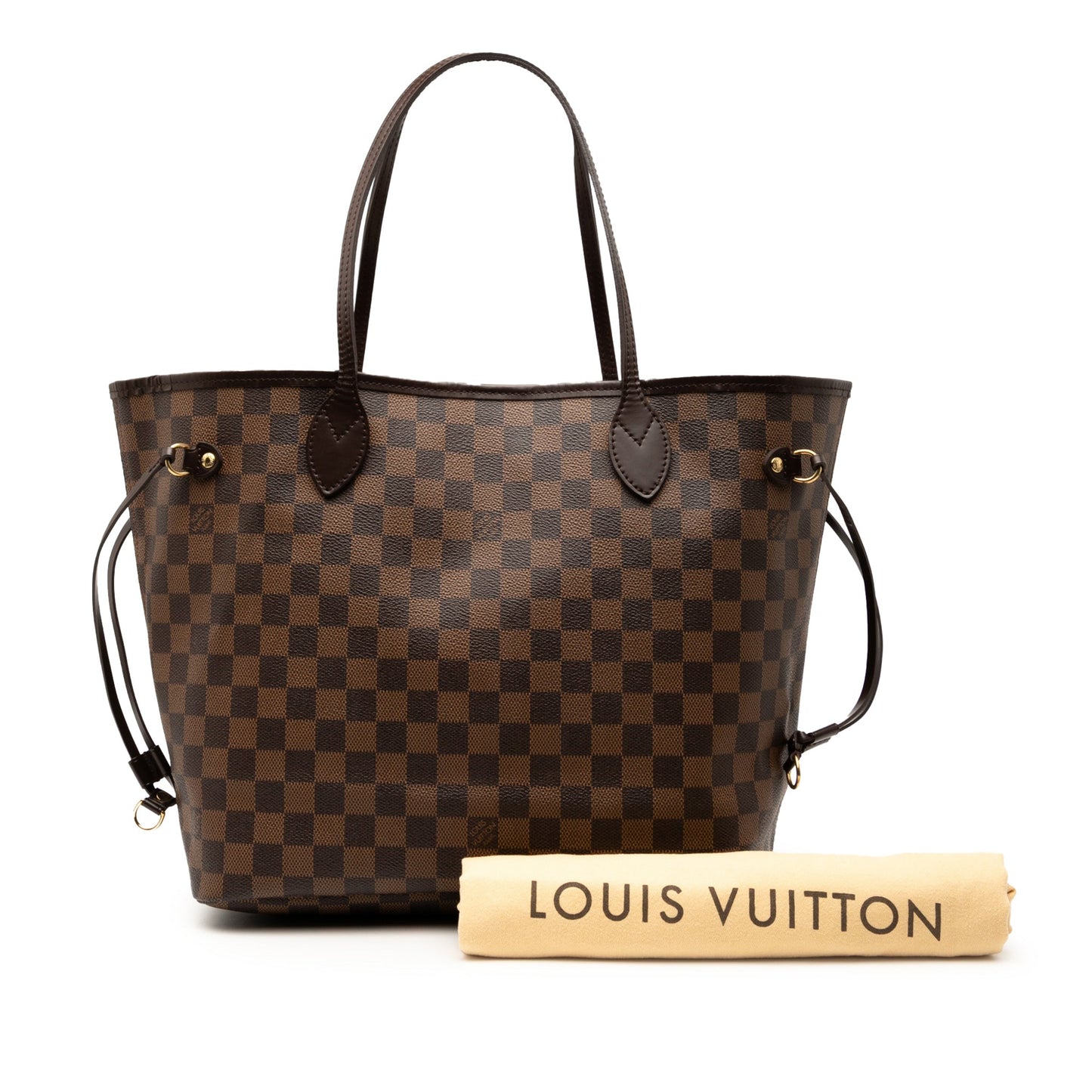 Second hand Louis Vuitton Neverfull MM Canvas Pre - 2013 Shopper Shoulder Bag Damier Ebene - Tabita Bags