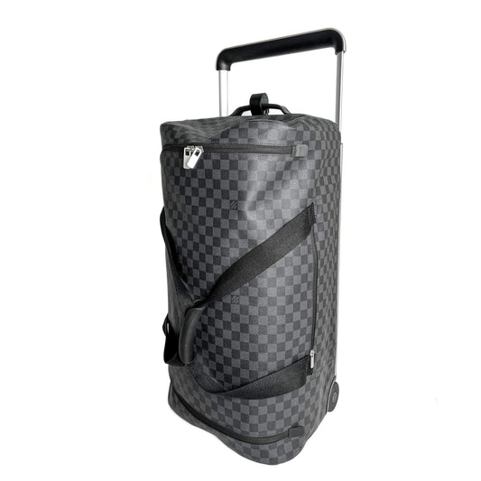 Second hand Louis Vuitton Soft Duffle 65 Canvas Travel Bag Damier Graphite - Tabita Bags