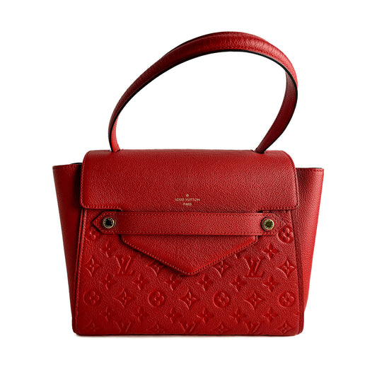 Second hand Louis Vuitton Trocadero Empreinte Leather Flap Shoulder Bag Red - Tabita Bags