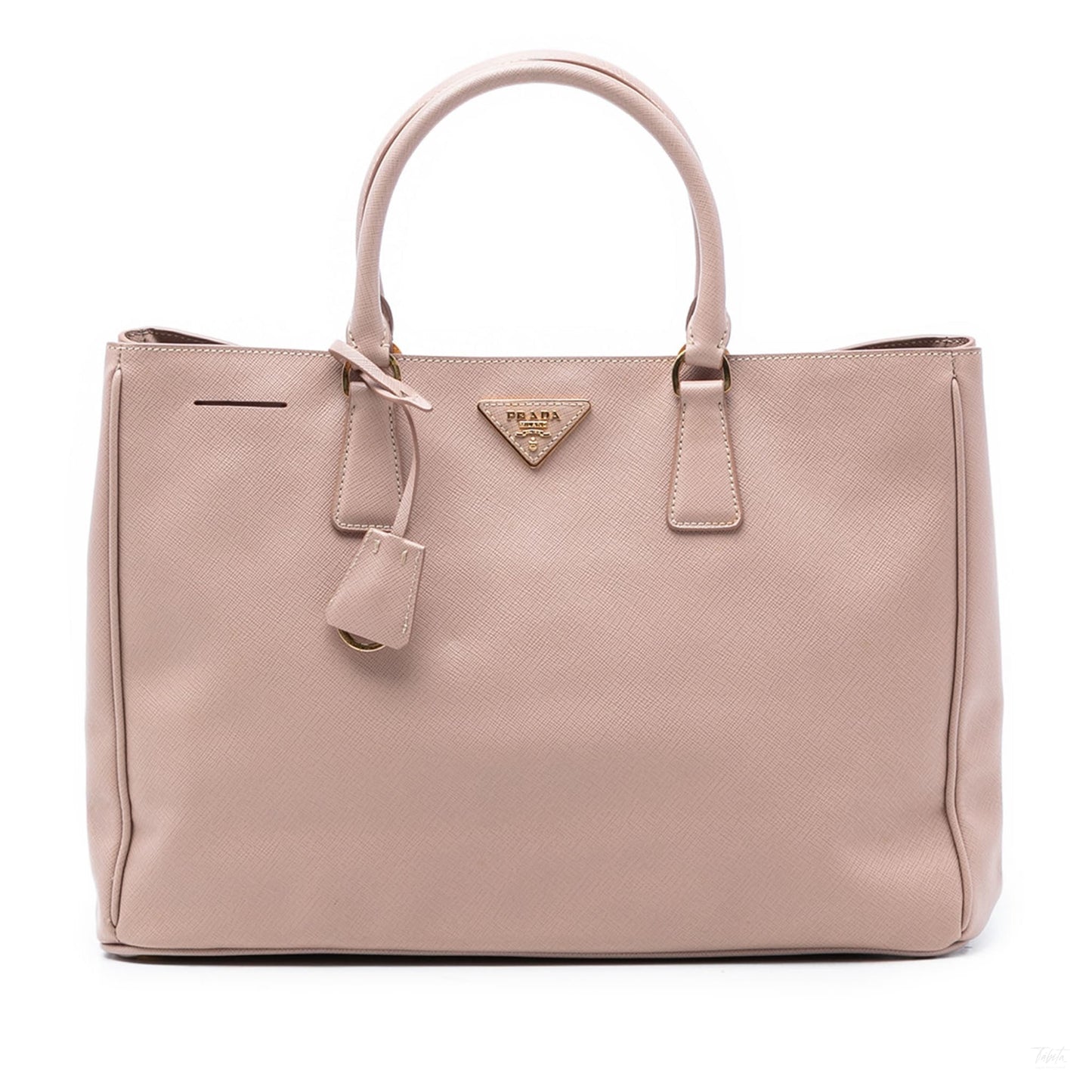 Second hand Prada Galleria Large Saffiano Lux Leather Tote Handbag Brown - Tabita Bags