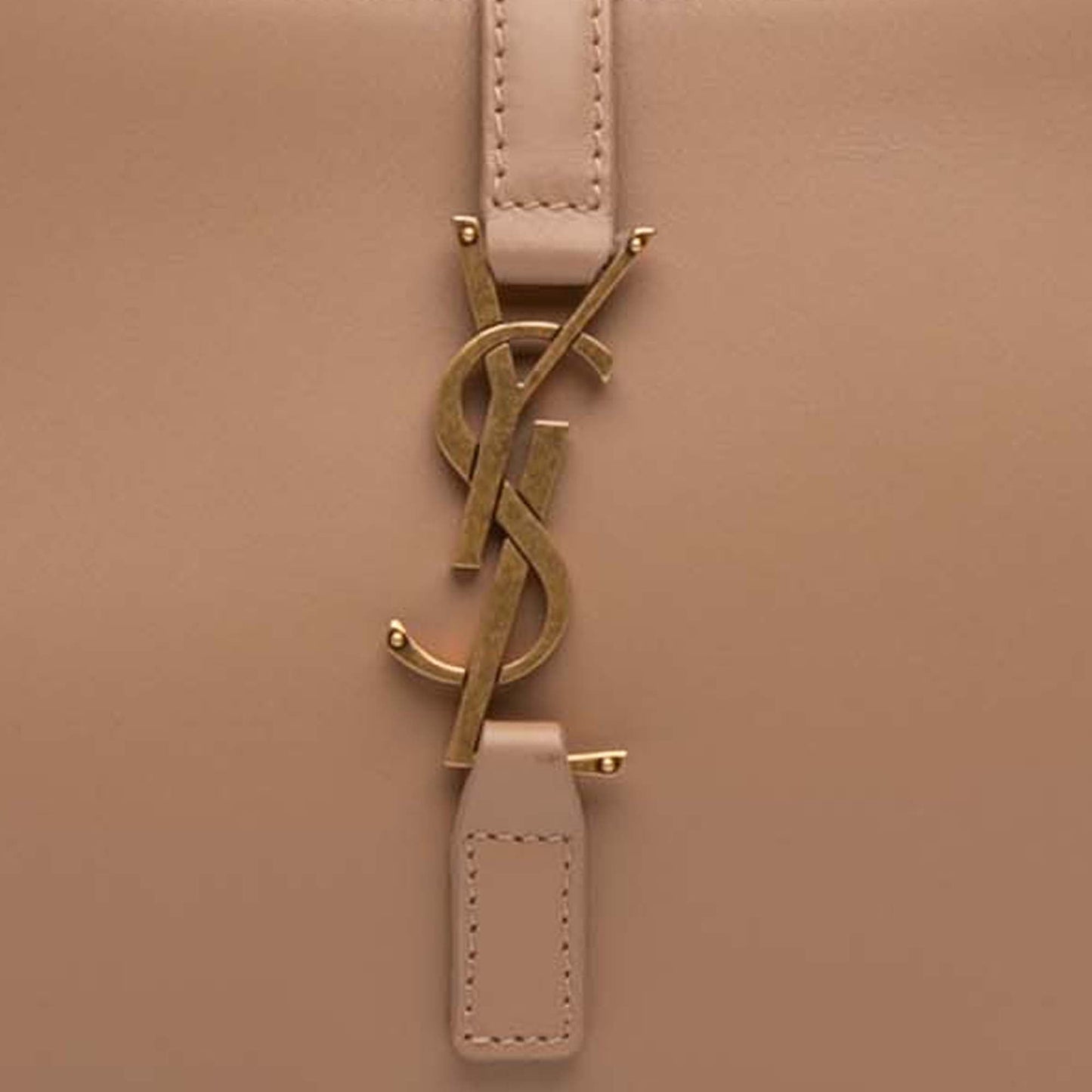 Second hand Saint Laurent Le 5 à 7 Leather Shoulder Bag Brown - Tabita Bags