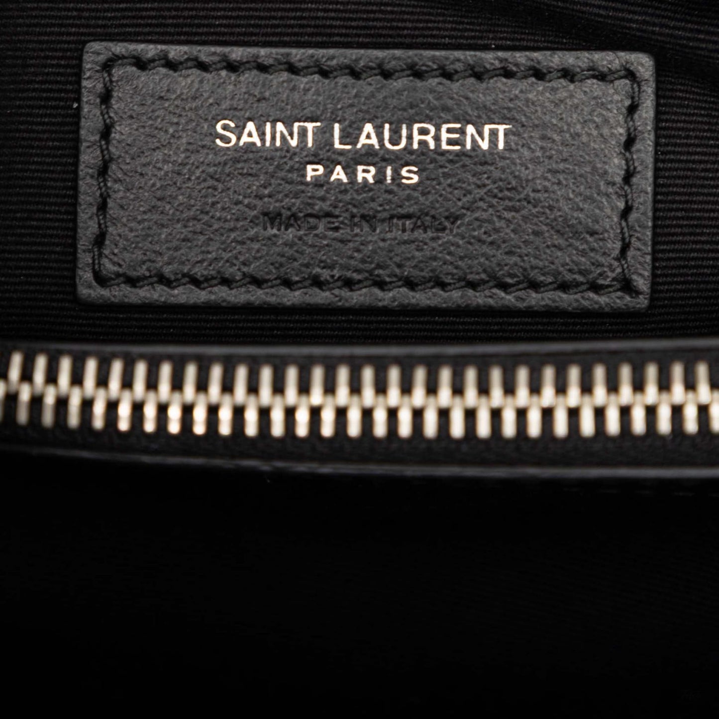 Second hand Saint Laurent Loulou Medium Leather Chevron Quilted Envelope Shoulder Bag Black - Tabita Bags