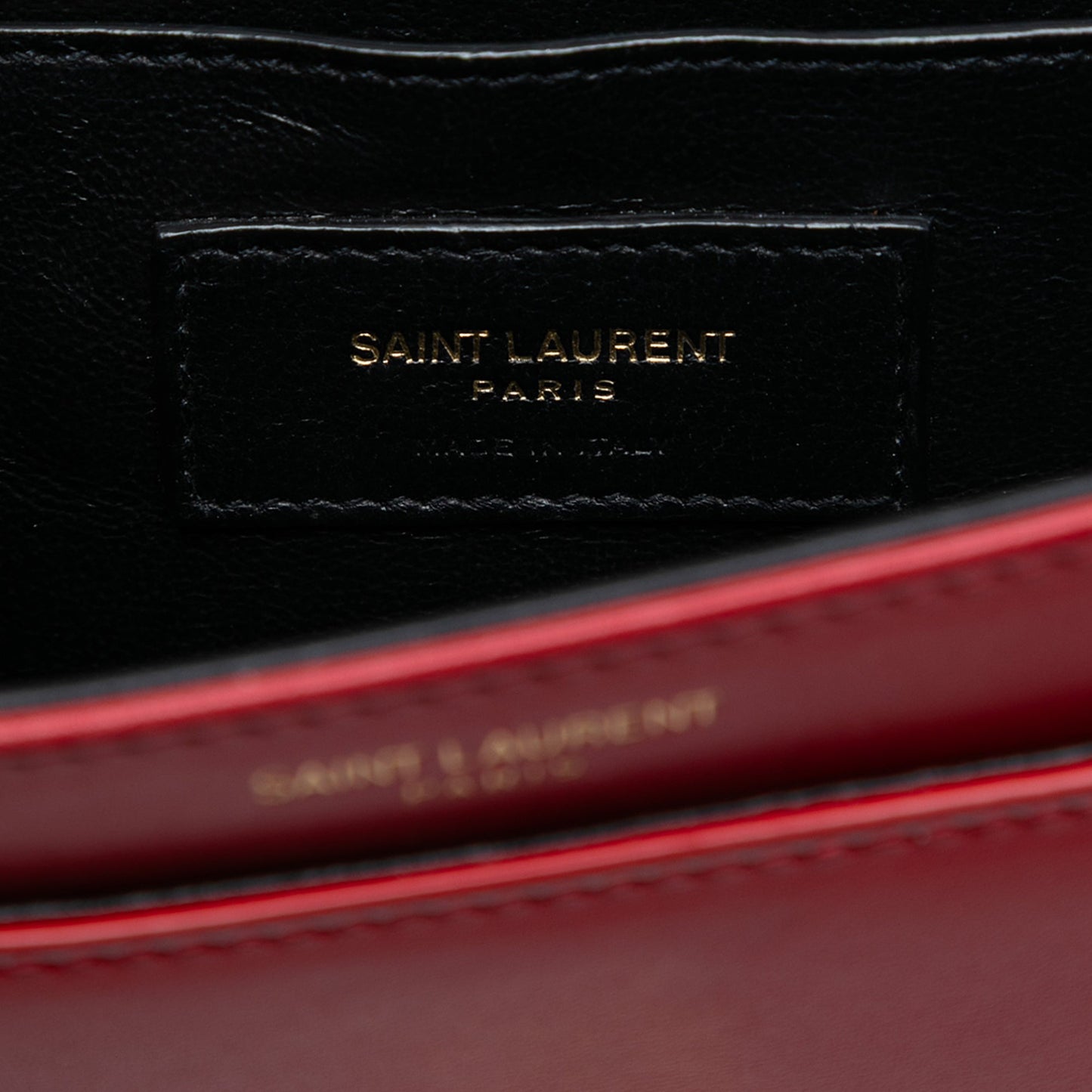 Second hand Saint Laurent Solferino Small Leather Flap Crossbody Red - Tabita Bags