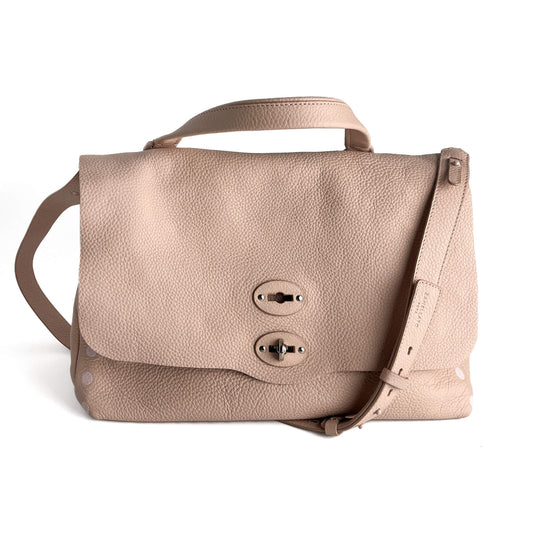 Second hand Zanellato Postina Medium Leather 2 - Ways Messenger Shoulder Bag Pink - Tabita Bags