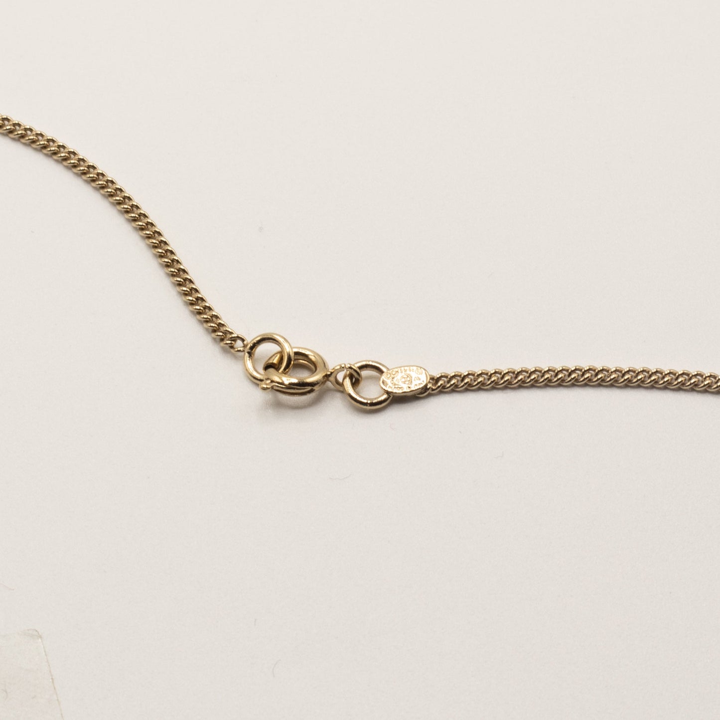 Second hand Chanel Pendant Chain Necklace CC silver Vintage - Tabita Bags