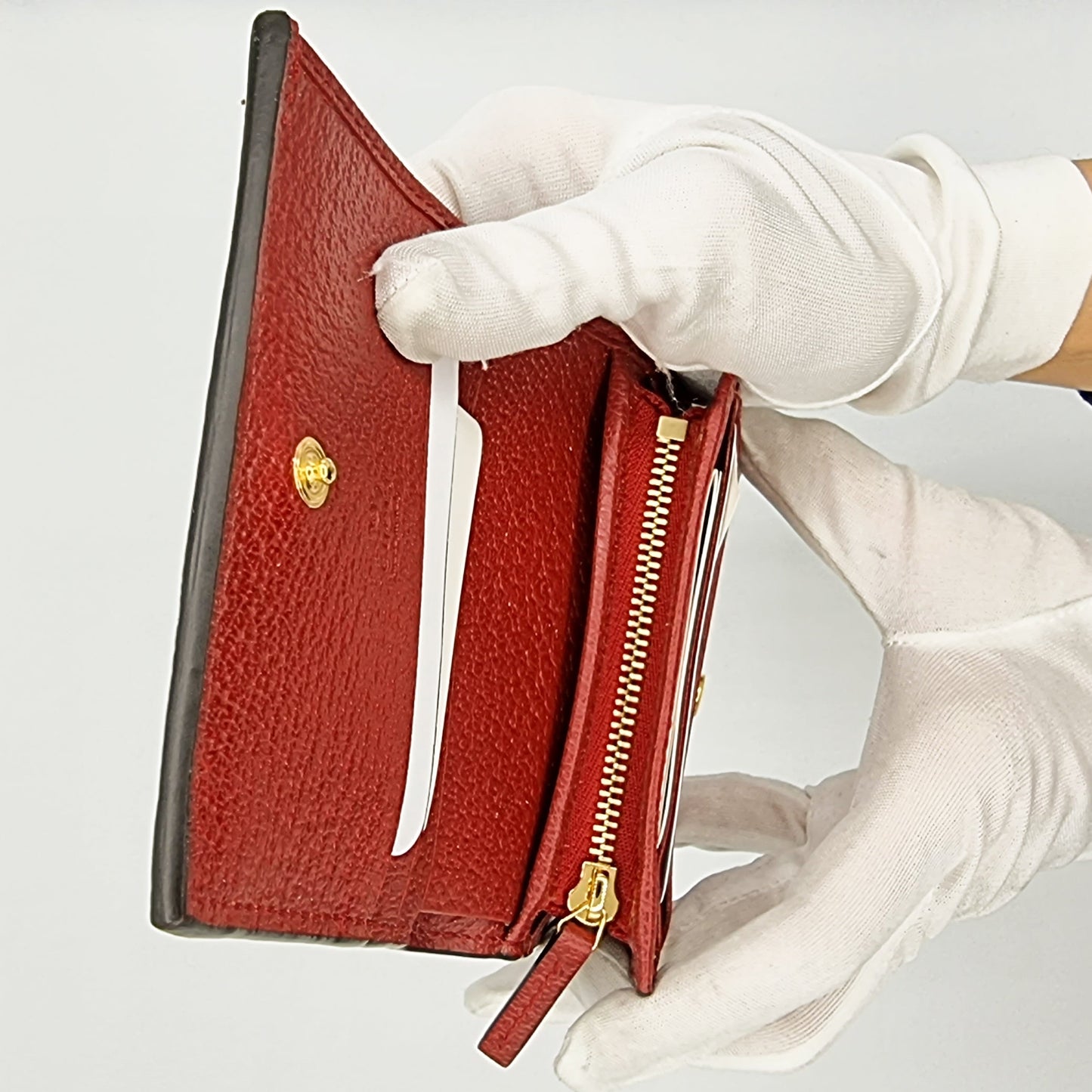 Second hand Gucci Ophidia Red Supreme GG Flora Wallet - Tabita Bags