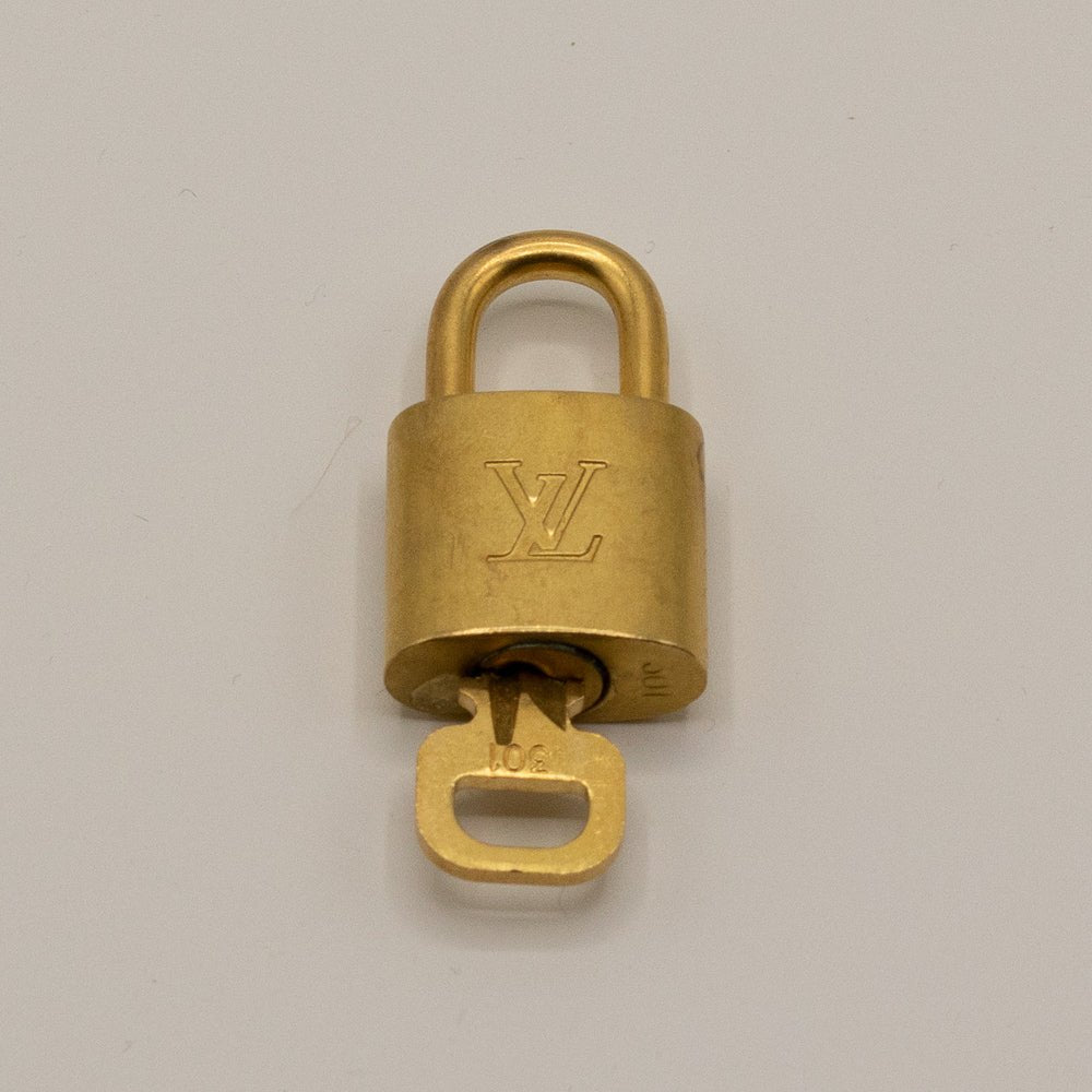 Authentic LOUIS VUITTON Brass Padlock ONLY (LV Lock Number Varies)