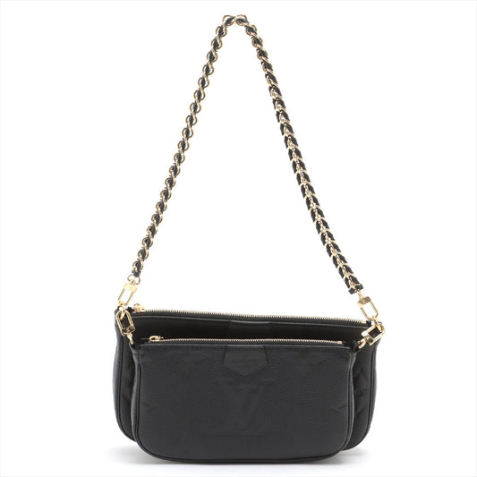 Second hand Louis Vuitton Multi Pochette Accessories Monogram Empreinte Leather Black Bag - Tabita Bags