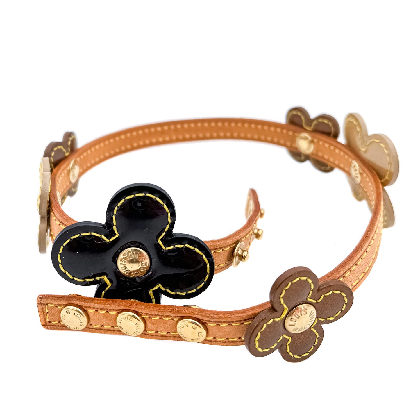 Second hand Louis Vuitton Multicolor Vernis Leather Flower Chocker Bracelet - Tabita Bags