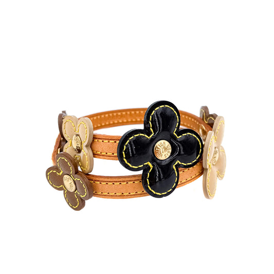 Second hand Louis Vuitton Multicolor Vernis Leather Flower Chocker Bracelet - Tabita Bags