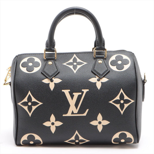 Second hand Louis Vuitton Speedy 25 Bandouliere Bag Bicolor Monogram Empreinte Giant - Tabita Bags