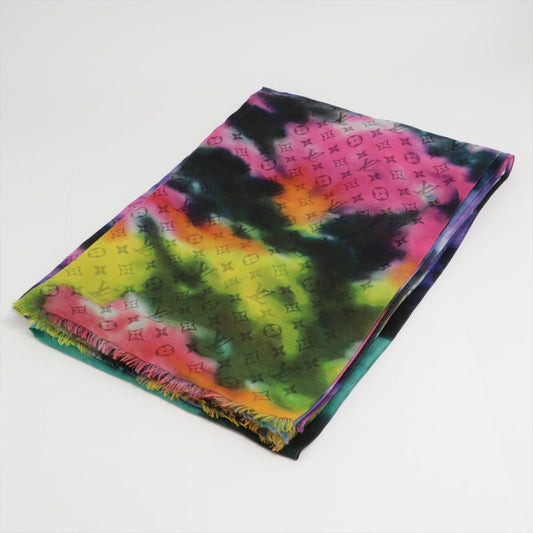 Second hand Louis Vuitton Stole Silk Cotton Monogram Multicolor - Tabita Bags