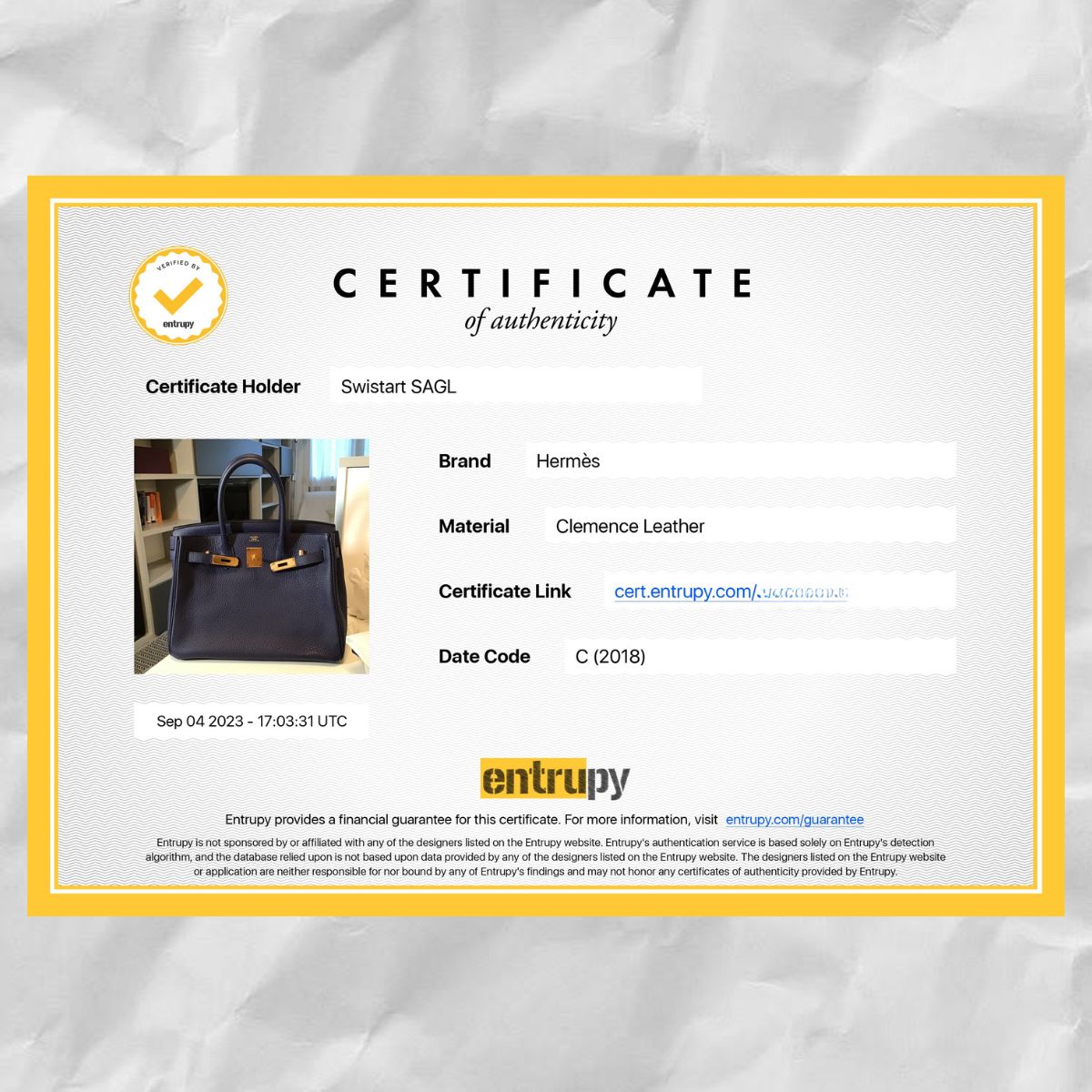 Entrupy Authentication Service Tabita Bags – Tabita Bags with Love