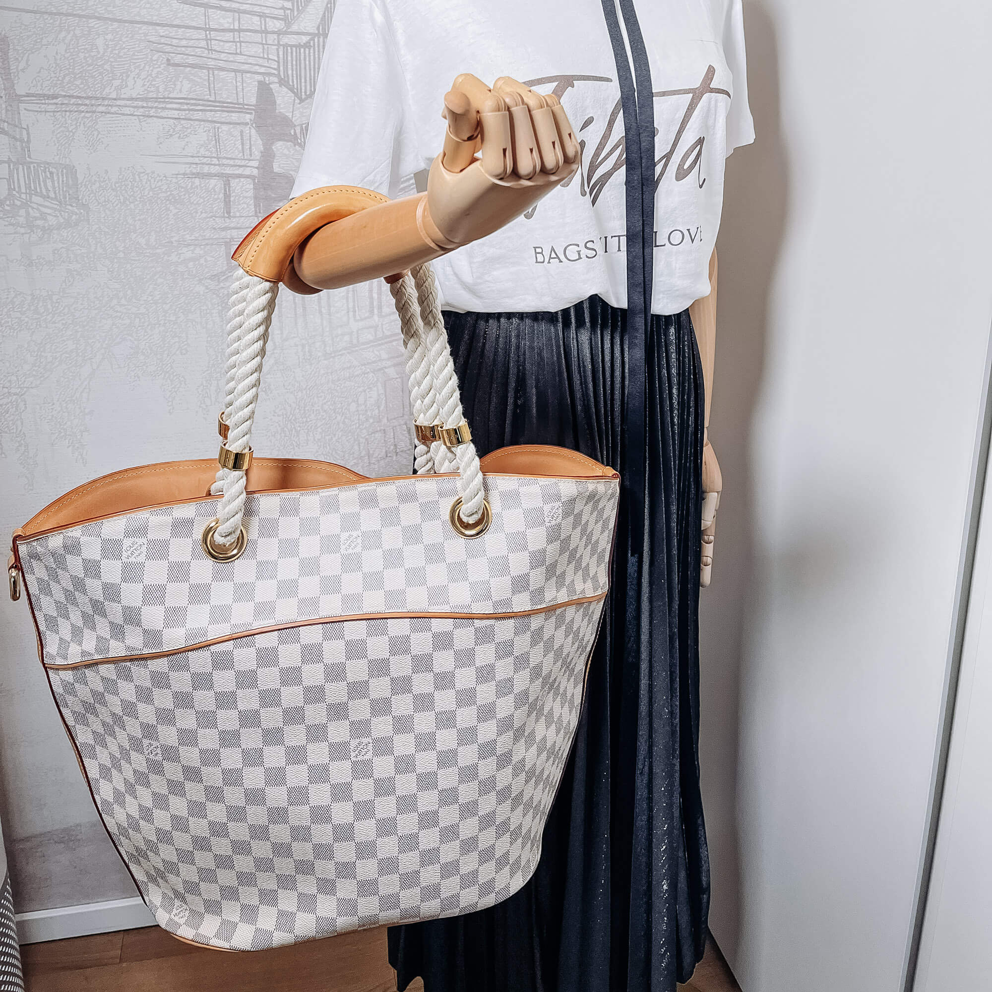 Louis Vuitton Pampelonne GM Damier Azur Tote Bag Tabita Bags Tabita Bags with Love