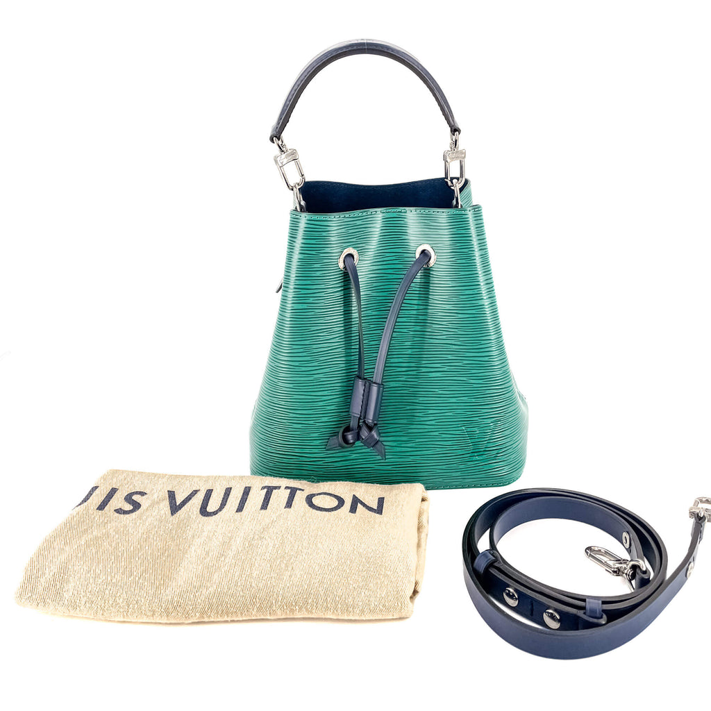 NéoNoé BB Epi Leder Bucket Bag Grün