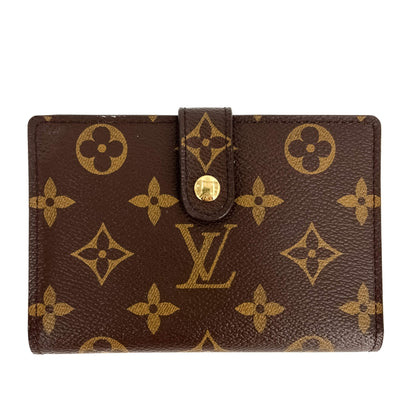 French Purse Canvas Compact Wallet Brown