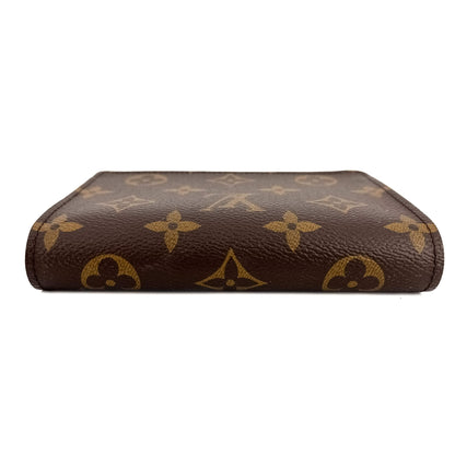 French Purse Canvas Compact Wallet Brown