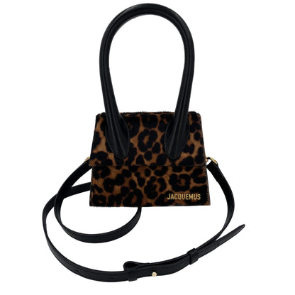 Die Chiquito Leder Handtasche mit Griff Leopard 