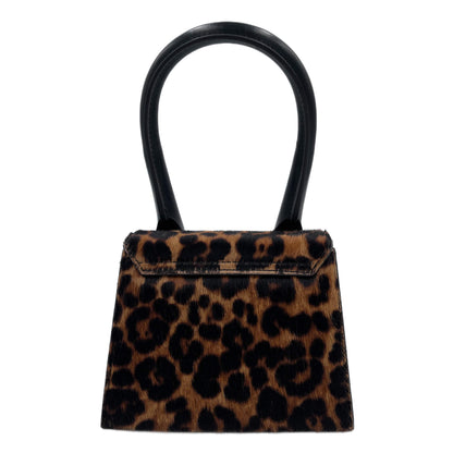 Die Chiquito Leder Handtasche mit Griff Leopard 