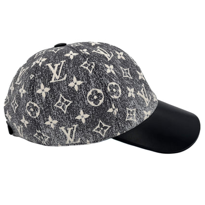 Denim Fabric Baseball Cap Monogram