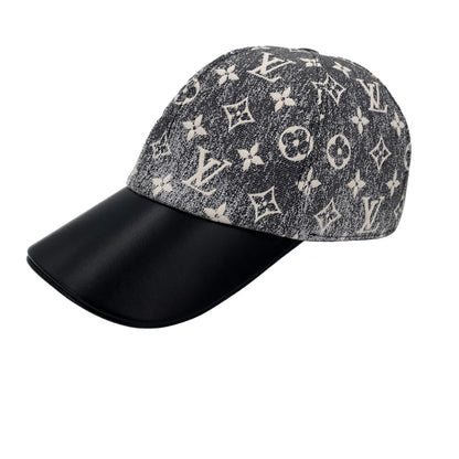 Denim Fabric Baseball Cap Monogram