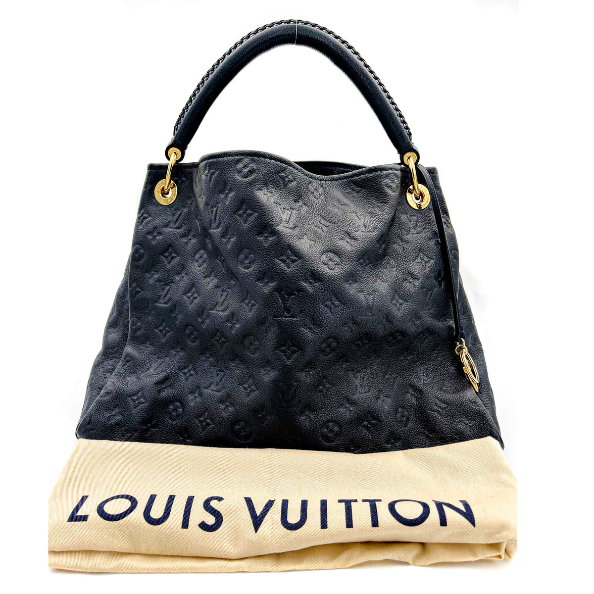 Artsy Leather Empreinte Hobo Shoulder Bag Navy