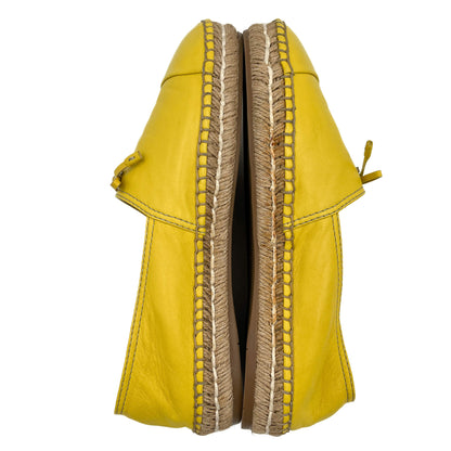 Espadrille plate en cuir 38.5 jaune 