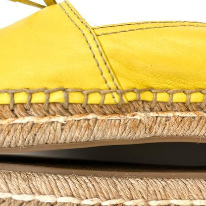 Espadrille plate en cuir 38.5 jaune 