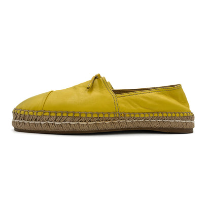 Espadrille plate en cuir 38.5 jaune 