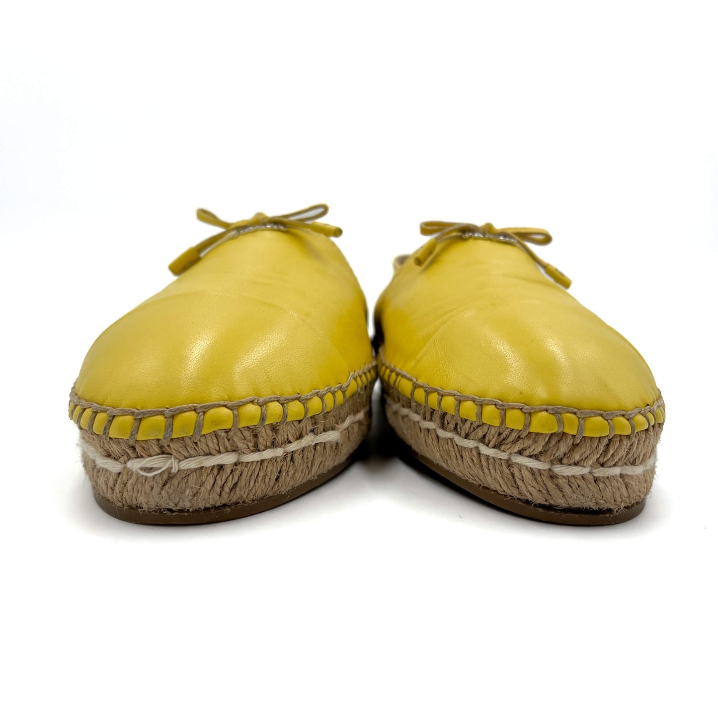 Espadrille plate en cuir 38.5 jaune 