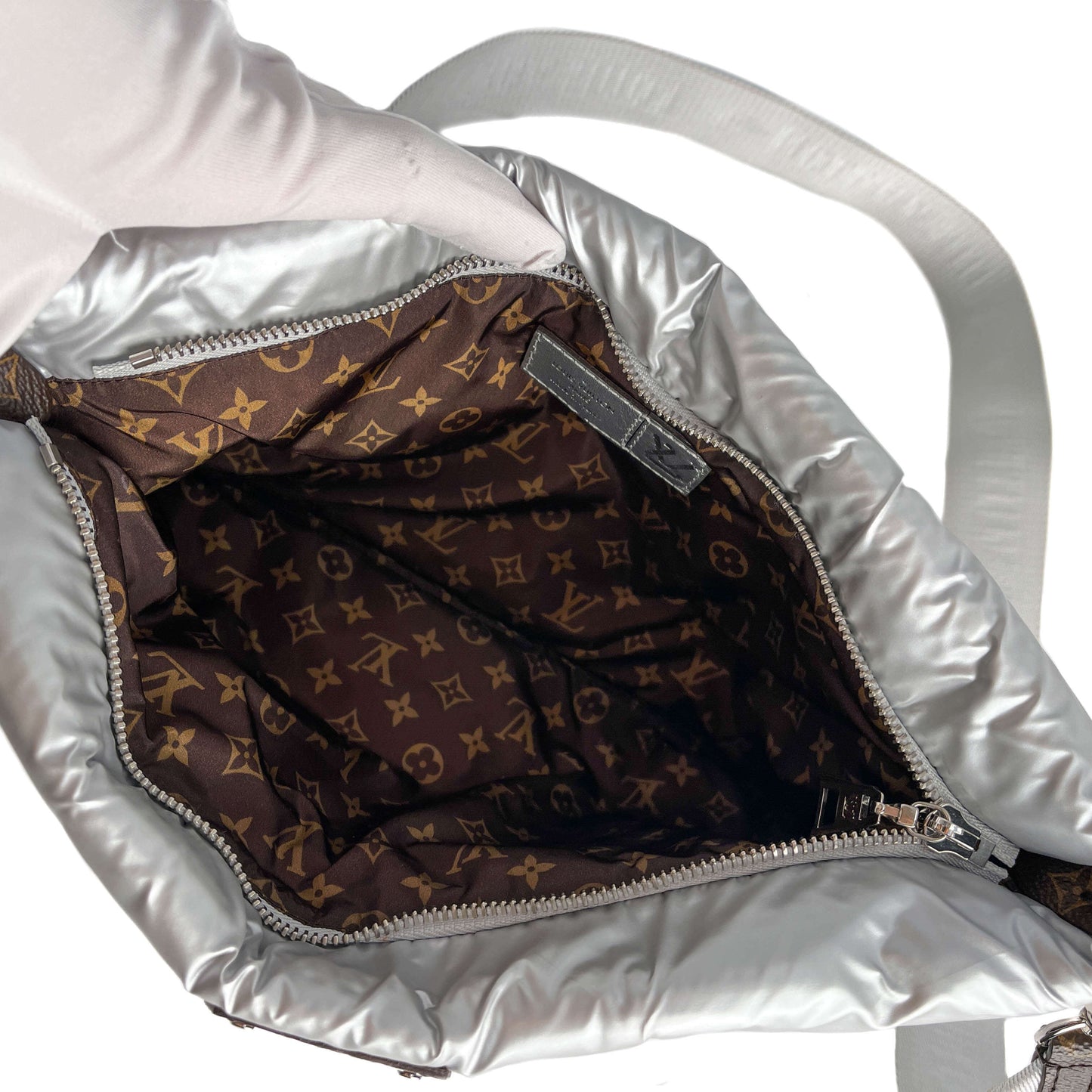 Maxi Multi Pochette Econyl Nylon Embossed Monogram Pouch Crossbody Bicolor