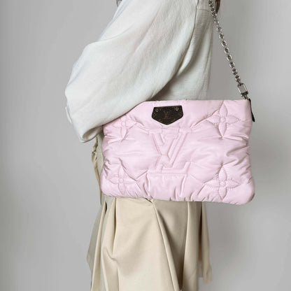 Maxi Multi Pochette Econyl Nylon Embossed Monogram Pouch Crossbody Bicolor