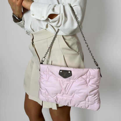 Maxi Multi Pochette Econyl Nylon Embossed Monogram Pouch Crossbody Bicolor