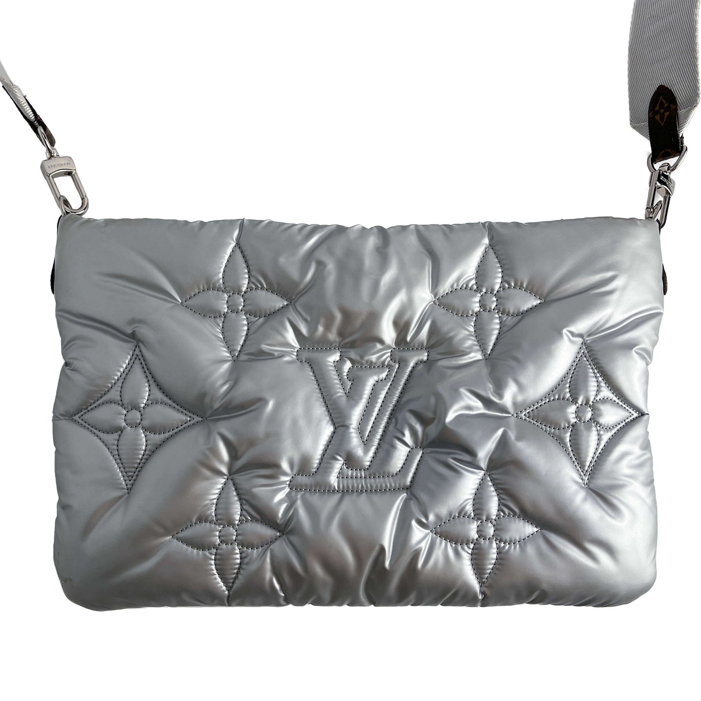 Maxi Multi Pochette Econyl Nylon Embossed Monogram Pouch Crossbody Bicolor