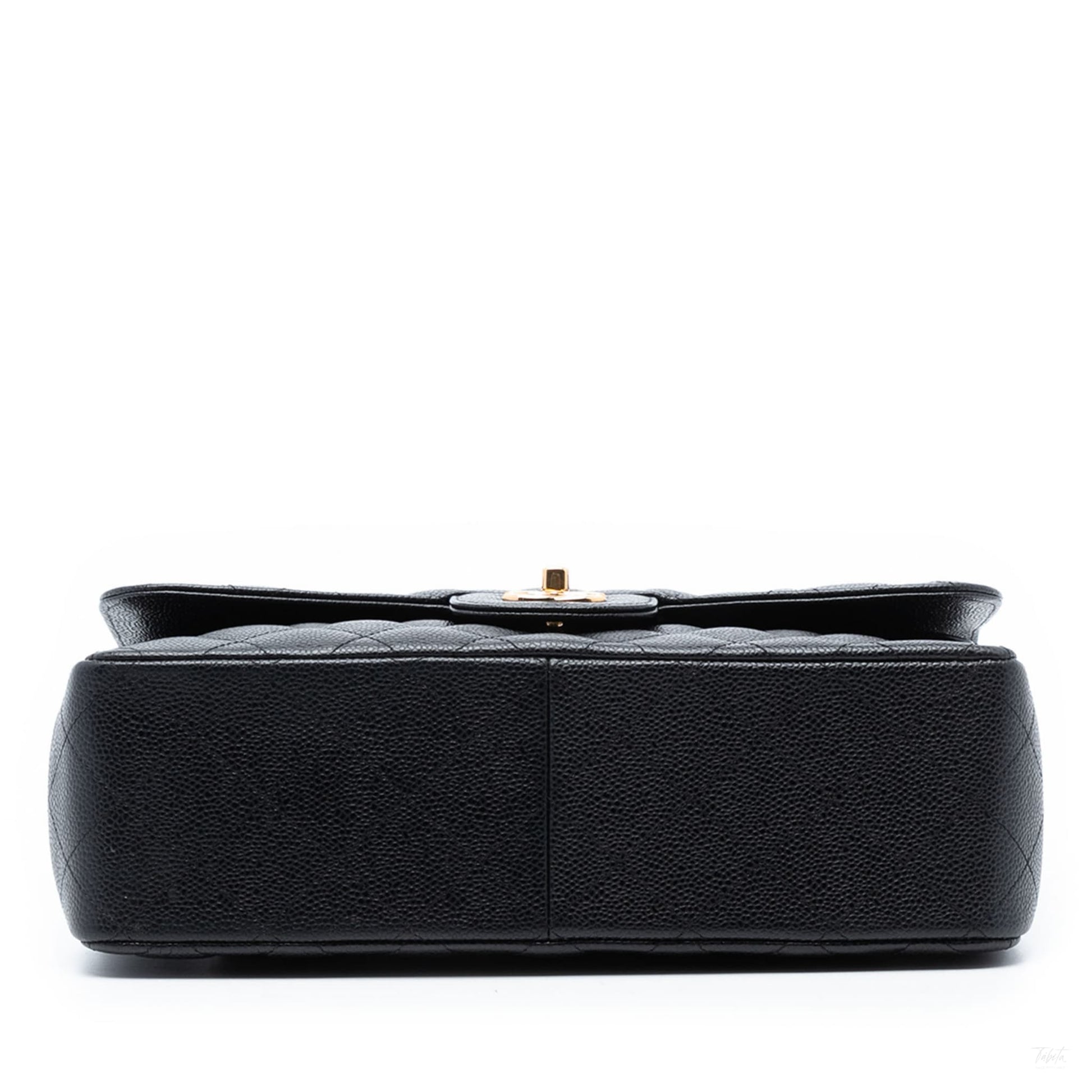 322512019 Chanel Jumbo Classic Caviar Double Flap Black 3