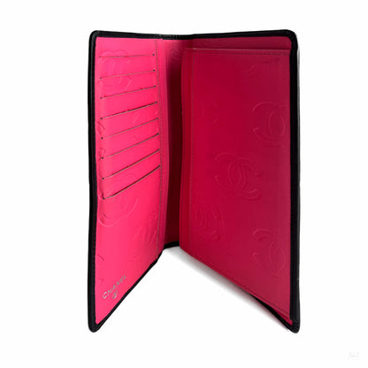 322601067 Chanel 31 Rue Cambon Lambskin Leather Matelassè Vertical long Wallet Black (5)