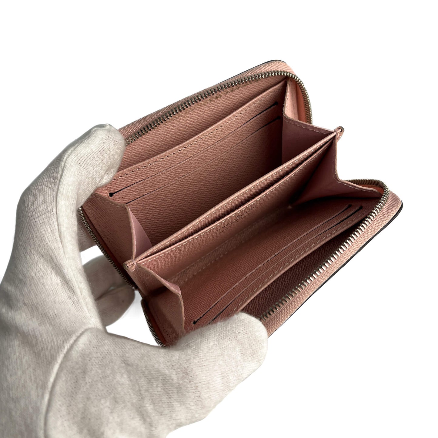 Compact Epi Leather Wallet Pink